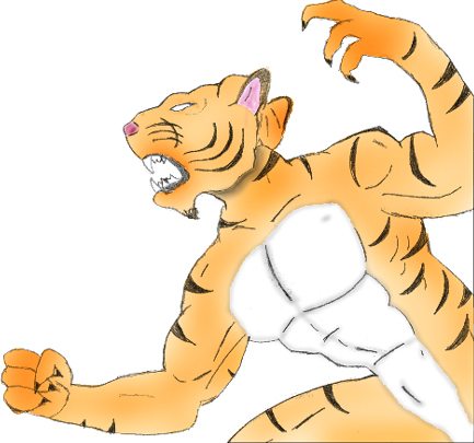 AHHHH!? Big kitty!?