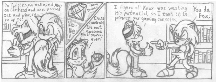 Can you imagine what the graphics rendering would be if a Chaos Emerald were used on a PS2? :O